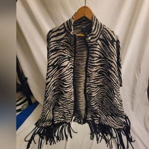 SPRING Jacket shawl Zebra striped Rachel Zoe